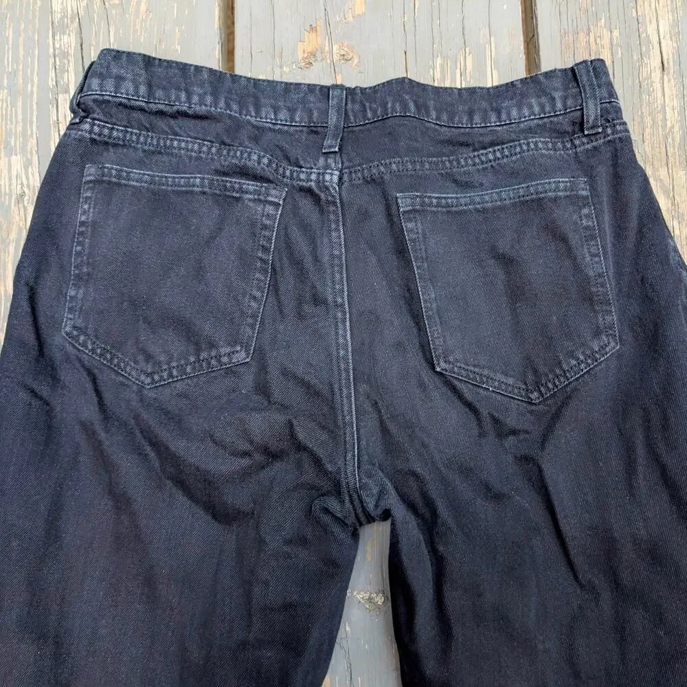 Hot Topic Mall Goth Punk Patchwork Black Denim Jeans Skulls Barbed Wire 32x32